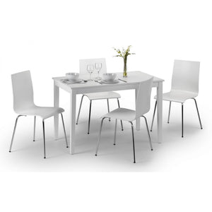 JULIAN BOWEN TAKU Dining Table 114cm in Satin White Lacquer TAK001 - White Tree Furniture