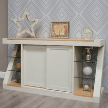 Z Shaped Large Sideboard in Painted Pine and Oak - White Tree Furniture