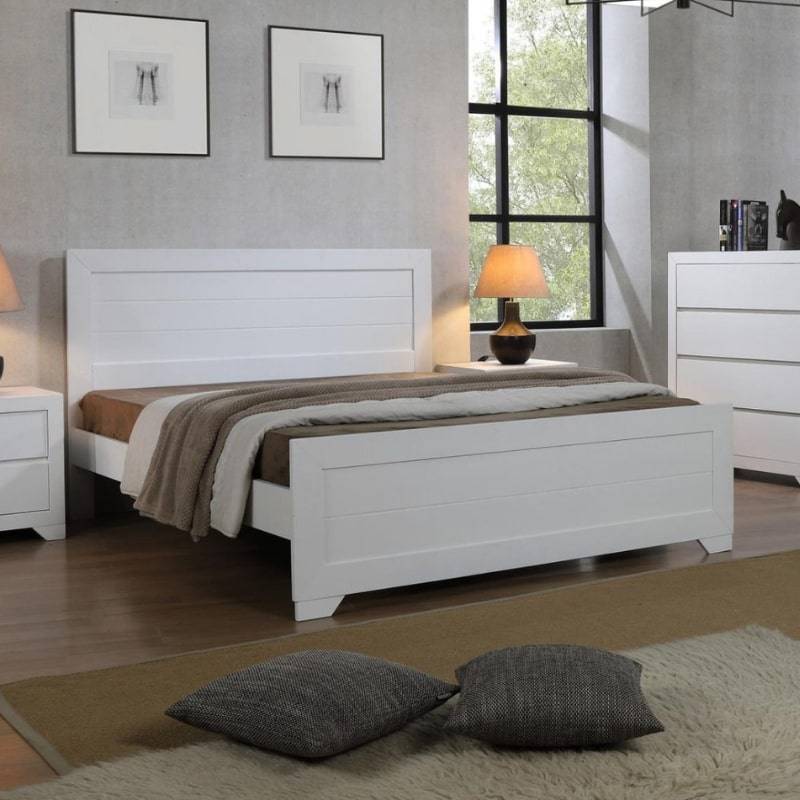 Zircon White Painted 4 Ft Bed - White Tree Furniture