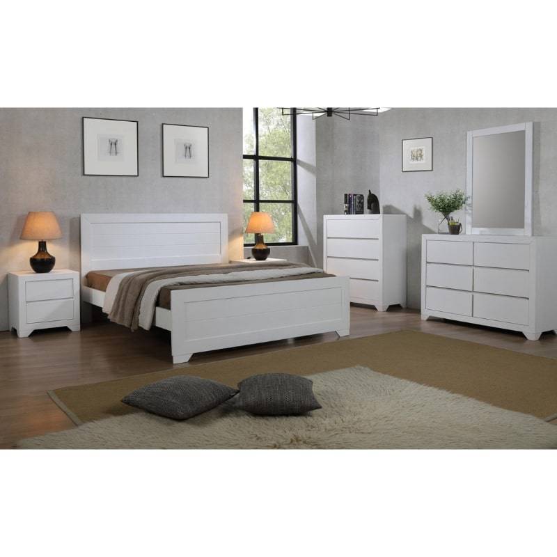 Zircon White Painted 4 Ft Bed - White Tree Furniture