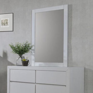 Zircon Dressing Table Mirror in White - White Tree Furniture