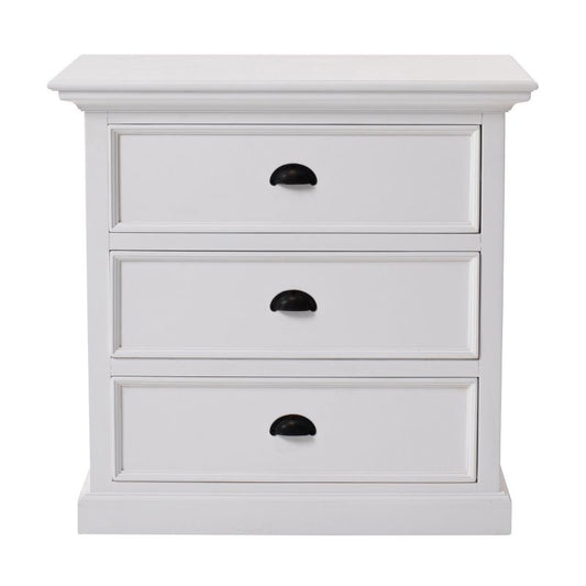 Nova Solo Halifax Grand White Painted Bedside Drawer Unit CA599L - White Tree Furniture