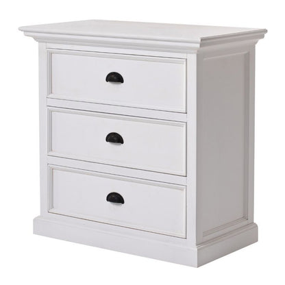 Nova Solo Halifax Grand White Painted Bedside Drawer Unit CA599L - White Tree Furniture