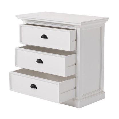 Nova Solo Halifax Grand White Painted Bedside Drawer Unit CA599L - White Tree Furniture