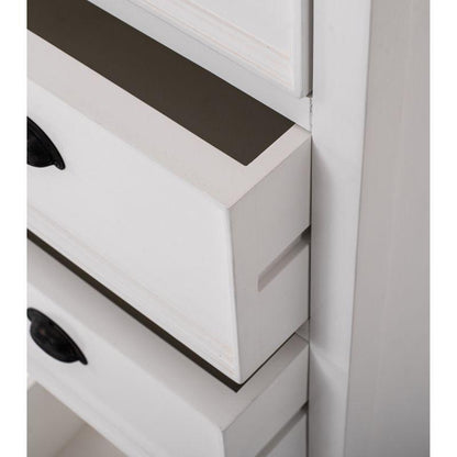 Halifax Grand White Painted Tallboy with 5 Drawers CA600L - White Tree Furniture