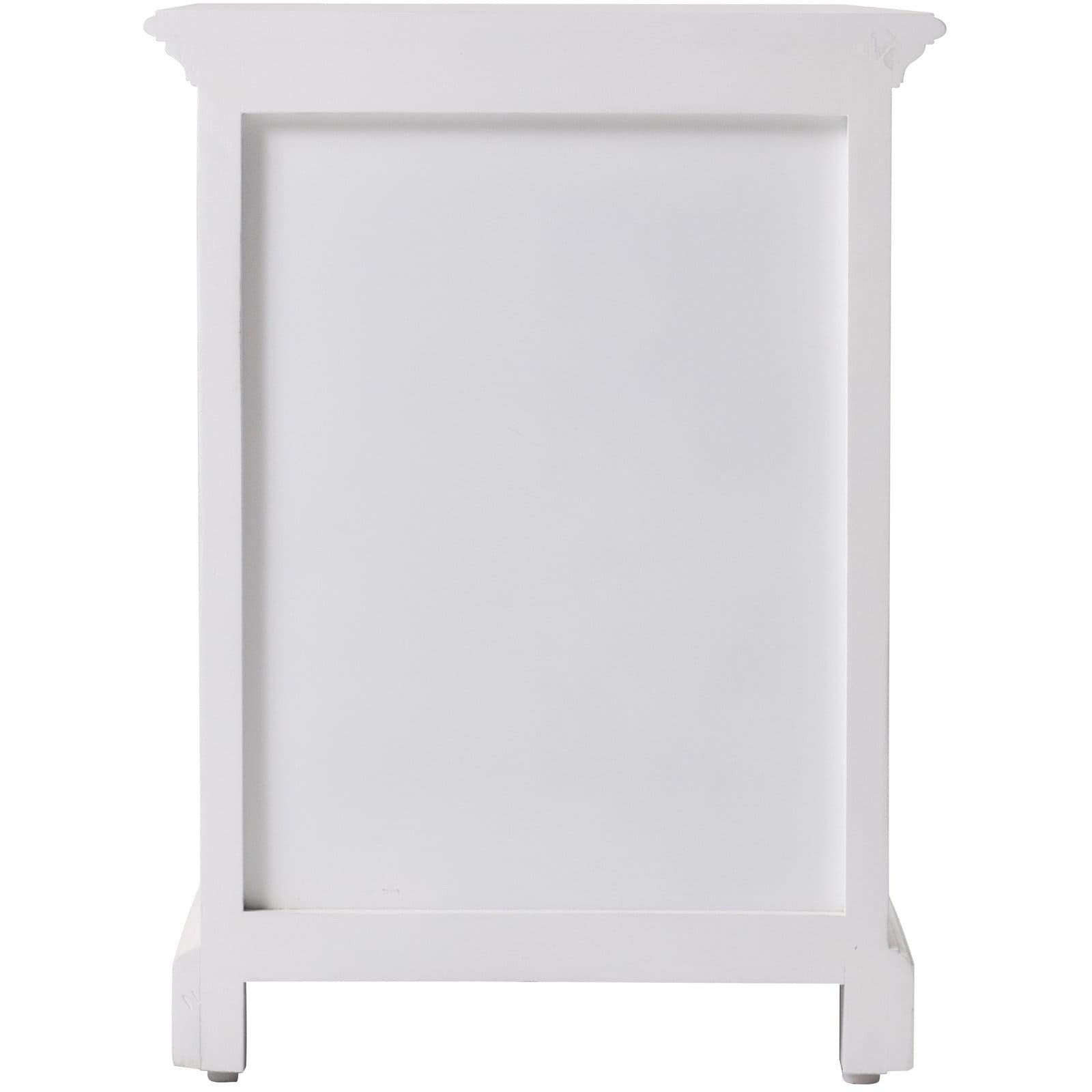 Halifax White Painted Bedside Table with Shelves - White Tree Furniture