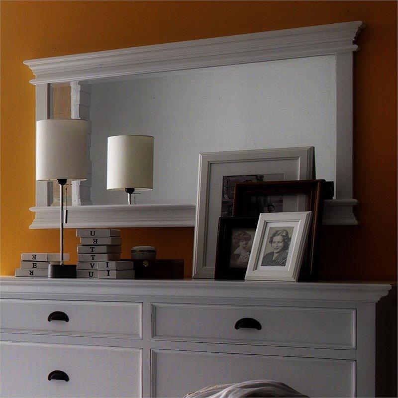 Halifax White Painted Landscape Mirror - White Tree Furniture