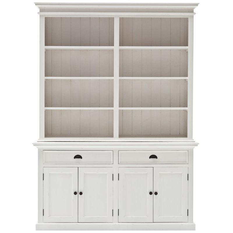 Halifax White Hutch Bookcase Unit BCA599 - White Tree Furniture