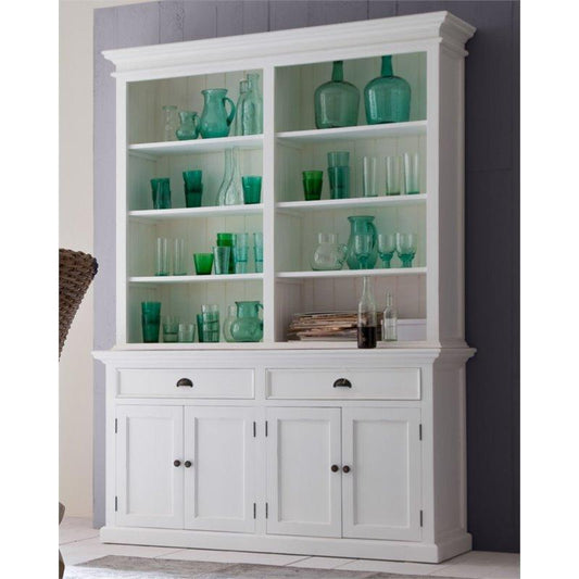 Halifax White Hutch Bookcase Unit BCA599 - White Tree Furniture