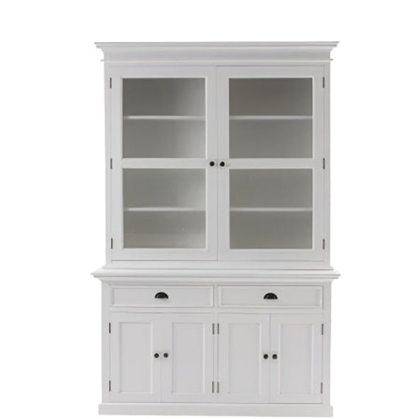 NOVASOLO Halifax White Display Cabinet with Dresser BCA594 - White Tree Furniture