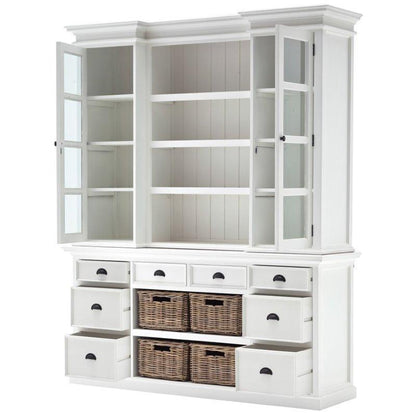 Halifax White Painted Library Hutch Unit - White Tree Furniture