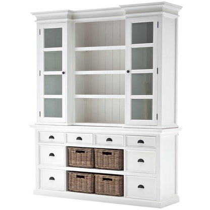 Halifax White Painted Library Hutch Unit - White Tree Furniture