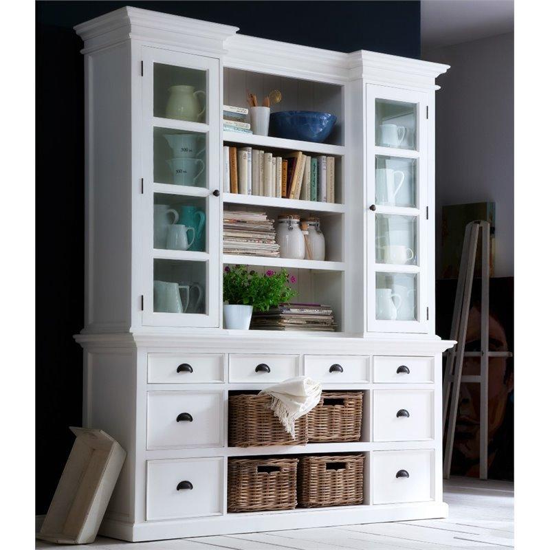 Halifax White Painted Library Hutch Unit - White Tree Furniture