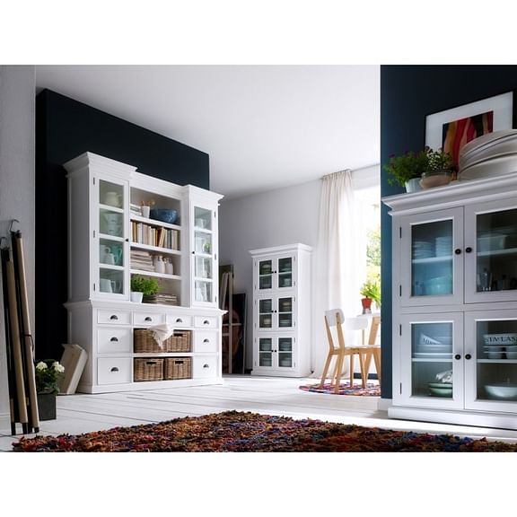 Halifax White Painted Library Hutch Unit - White Tree Furniture