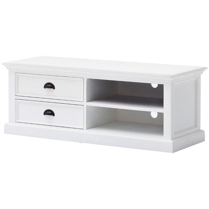 Halifax White Painted Medium TV Unit - White Tree Furniture