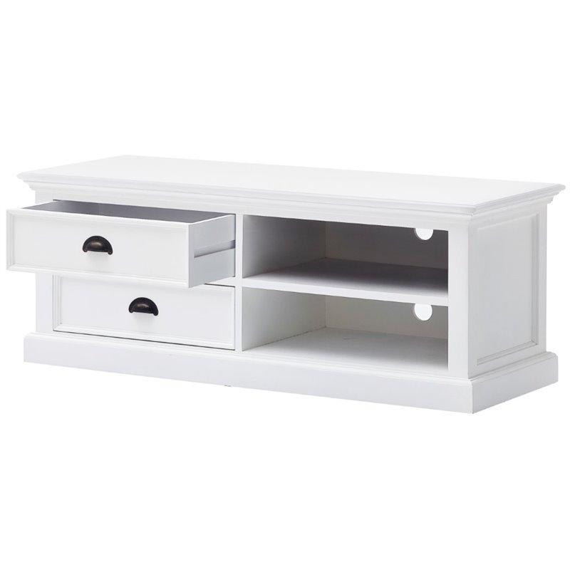 Halifax White Painted Medium TV Unit - White Tree Furniture