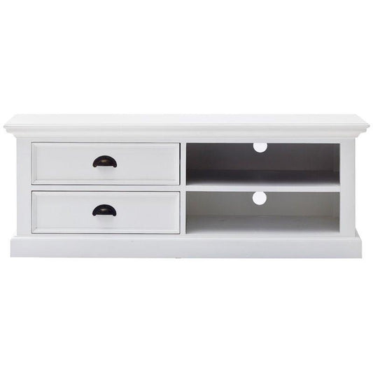 Halifax White Painted Medium TV Unit - White Tree Furniture