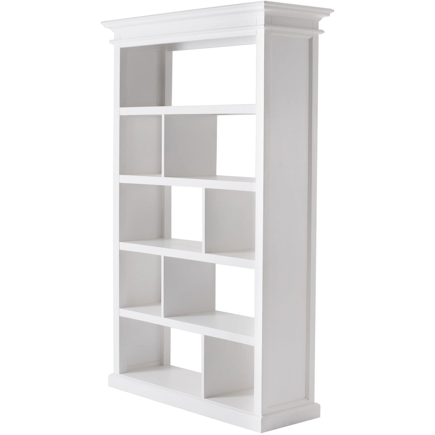 Halifax White Painted Shelving Unit with Rattan Baskets - White Tree Furniture