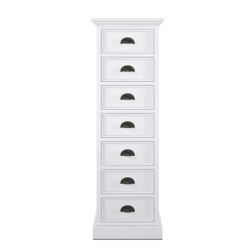 Halifax White Painted Tallboy with 7 Drawers CA598 - White Tree Furniture