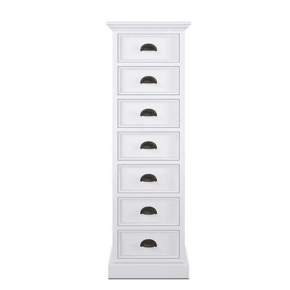 Halifax White Painted Tallboy with 7 Drawers CA598 - White Tree Furniture