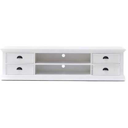 Halifax White Painted TV Unit with 4 Drawers - White Tree Furniture