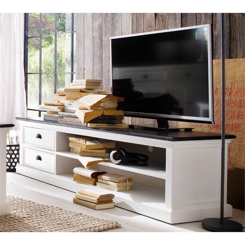 Nova Solo Halifax Contrast White Painted TV Stand with 2 Drawers 180cm CA592-180CT