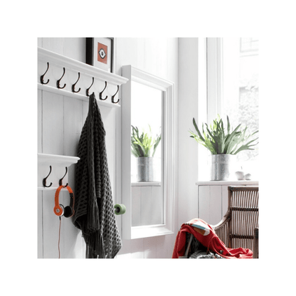 Nova Solo Halifax White Painted Two Hook Coat Rack D167