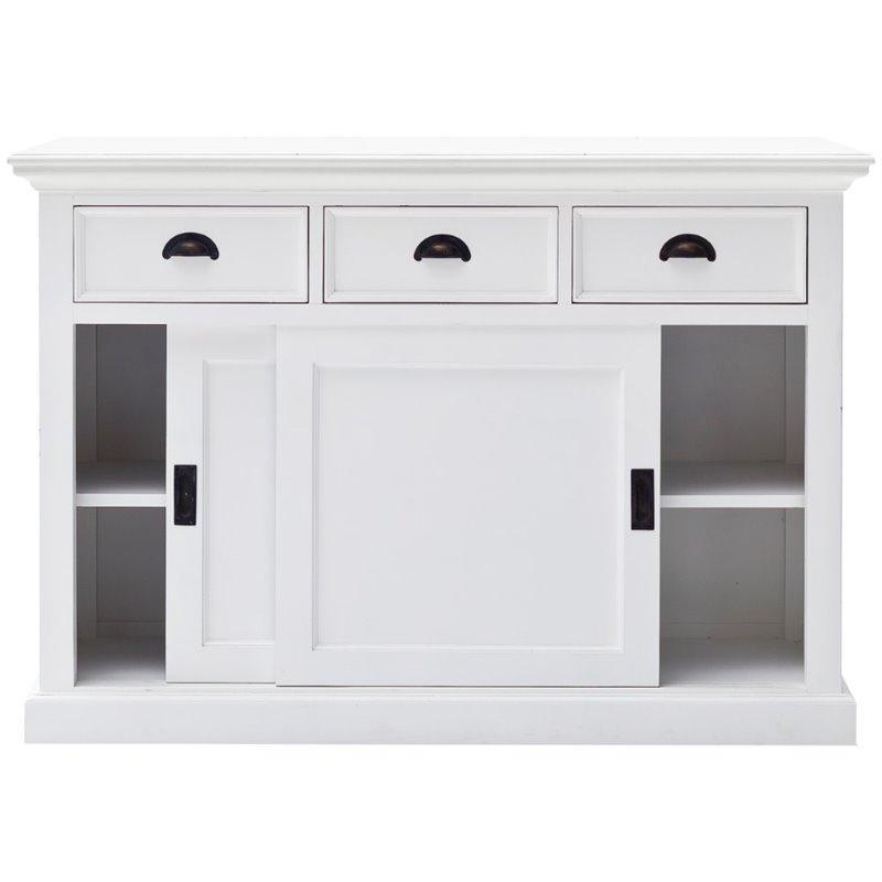 NOVASOLO Halifax White Sideboard Cabinet with Sliding Doors B130 - White Tree Furniture