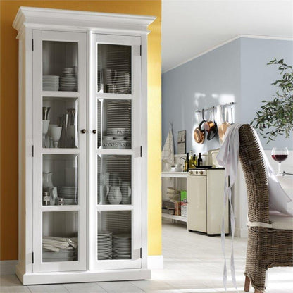 Halifax White Painted Glazed Display Cabinet CA595 - White Tree Furniture