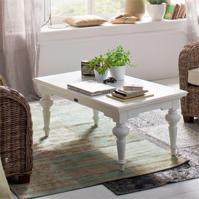 Nova Solo Provence White Painted Rectangular Coffee Table T775