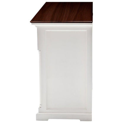 NOVASOLO PROVENCE ACCENT White Sideboard with Wooden Top - White Tree Furniture