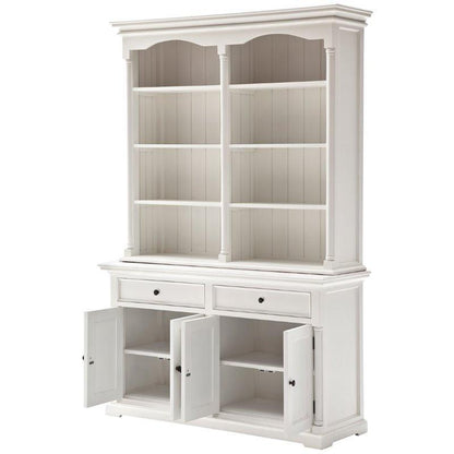 Provence White Painted Double Hutch Display Unit - White Tree Furniture