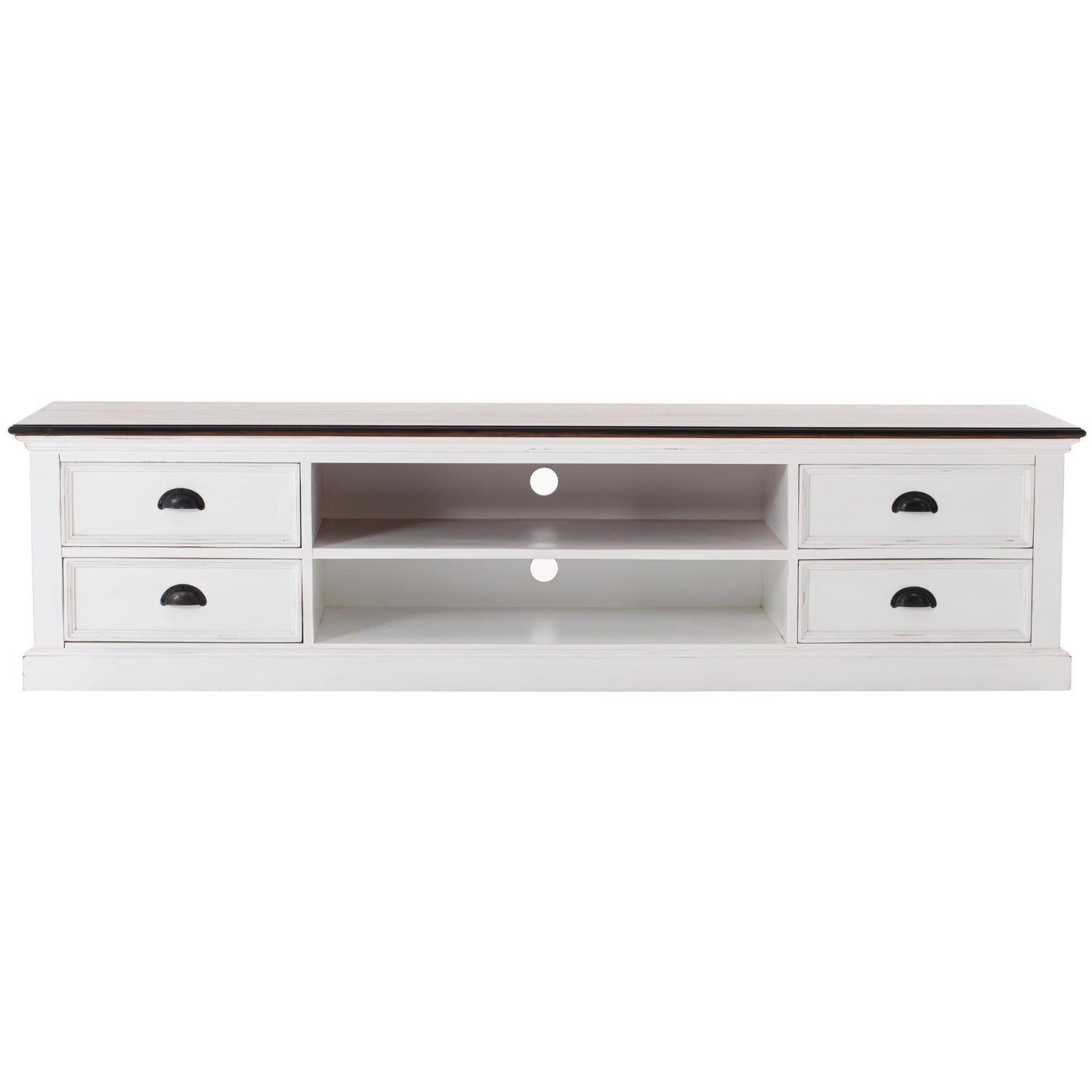 Nova Solo Halifax Accent White Painted TV Unit with 4 Drawers CA631TWD