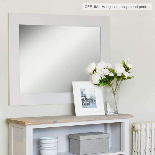 Baumhaus Signature Grey Large Rectangle Mirror CFF16A - White Tree Furniture