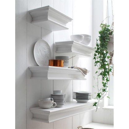 Halifax White Painted Floating Wall Shelf 60cm - White Tree Furniture