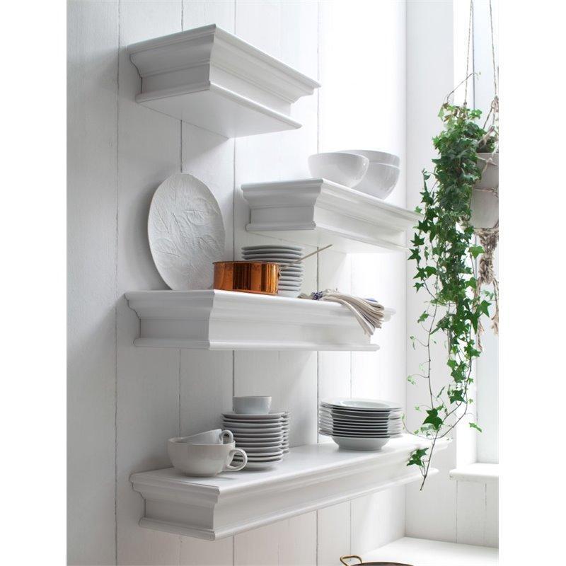 Halifax White Painted Wall Shelf 120 cm - White Tree Furniture